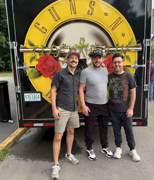 our author and his buds going to see guns n roses